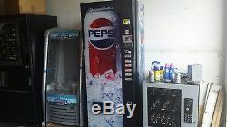 Pepsi Dixie Narco 276-6 Flat Front Soda Vending Machine WithCoin & Bill Acceptor