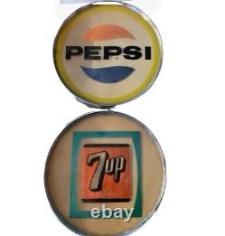 Pepsi Sign And Seven-UP Sign from Soda Vending Machine