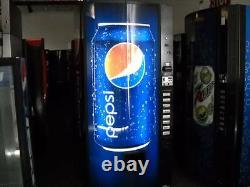 Pepsi Soda Vending Machine Dixie Narco Bubble Front 440-8 With Bill Acceptor
