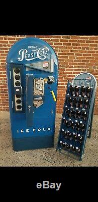 Pepsi cola Jacobs 56 Vendo Selectivend Coca Coke soda machine lighted sign rack
