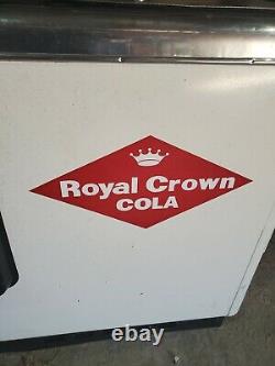 RARE ANTIQUE Royal Crown Cola Soda Pop Cooler VENDING MACHINE IDEAL DISPENSER CO