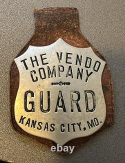 RARE Badge VENDO COMPANY Guard KANSAS CITY MISSOURI Coca Cola Machine FACTORY