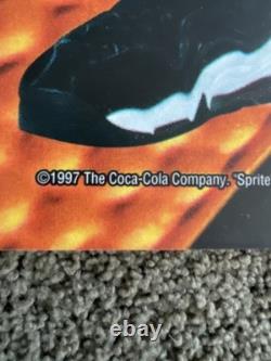 RARE Tim Duncan 1997 Vending Machine Poster Spurs SPRITE Soda THICK 30 x 23
