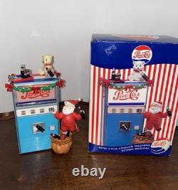 RARE VINTAGE Pepsi-Cola Miniature Musical Vending Machine In The Box Christmas