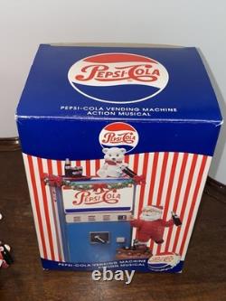 RARE VINTAGE Pepsi-Cola Miniature Musical Vending Machine In The Box Christmas