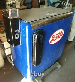 RARE Vtg 1950s Pepsi Cola Ideal A-55 (Double-Dot Slider) Coin-Op Vending Machine