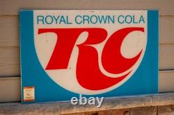 RC Royal Crown Cola Vending Machine Sign Backlit Plastic Panel Circa 1970s-80s