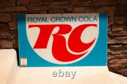 RC Royal Crown Cola Vending Machine Sign Backlit Plastic Panel Circa 1970s-80s