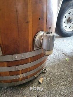 Rare Antique Coca-Cola Root Beer Oak Wooden Barrel Dispenser