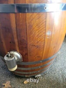 Rare Antique Coca-Cola Root Beer Oak Wooden Barrel Dispenser