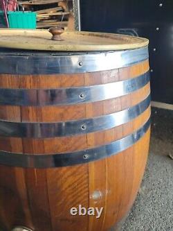 Rare Antique Coca-Cola Root Beer Oak Wooden Barrel Dispenser