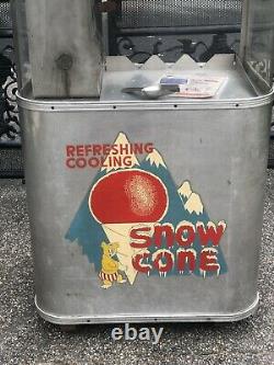 Rare Original 1950s Polar Pete Snow Cone Vending Machine Street Vendor-Carnival