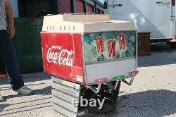 Rare Original Vintage 1960's Cola Cola Soda Pop Fountain Dispenser Metal Sign