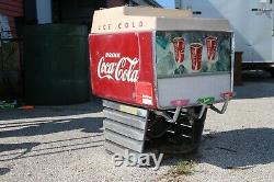 Rare Original Vintage 1960's Cola Cola Soda Pop Fountain Dispenser Metal Sign
