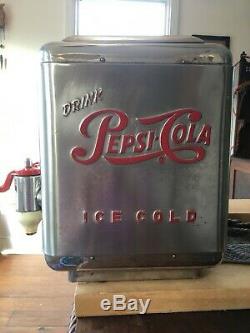 Rare Pepsi Cola Multiplex 3 Faucet Stainless Steel Fountain Dispenser / Cooler