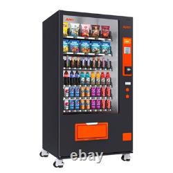 Refrigerated commercial vending machine with coinacceptor and credit card reader