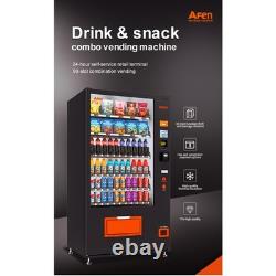 Refrigerated commercial vending machine with coinacceptor and credit card reader