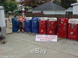 Restored Antique Coca Cola Coke Machines Vendo 81 Cavailer 72 VMC 7up Frosty 81