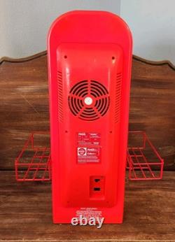 Retro Coca-Cola & Bacardi Vending Mini Soda Fridge 10 Can Machine With Rack RARE