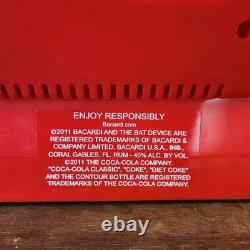 Retro Coca-Cola & Bacardi Vending Mini Soda Fridge 10 Can Machine With Rack RARE
