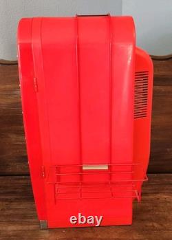 Retro Coca-Cola & Bacardi Vending Mini Soda Fridge 10 Can Machine With Rack RARE