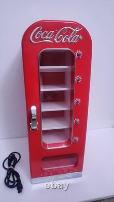 Retro Coca Cola Vending Fridge 10 Can Machine Mini Soda Refrigerator Coke Cooler