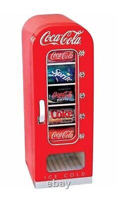 Retro Coca Cola Vending Fridge 10 Can Machine Mini Soda Refrigerator Coke Cooler