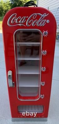 Retro Coca Cola Vending Fridge 10 Can Machine Mini Soda Refrigerator Coke Cooler