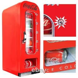 Retro Coca Cola Vending Fridge 10 Can Machine Mini Soda Refrigerator Coke Cooler
