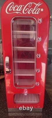 Retro Coca Cola Vending Fridge 10 Can Machine Mini Soda Refrigerator Coke Cooler