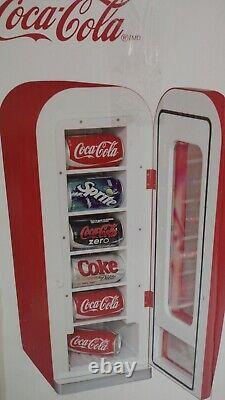 Retro Coca Cola Vending Fridge 10 Can Machine Mini Soda Refrigerator Coke Cooler