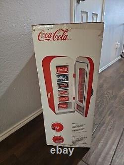 Retro Coca Cola Vending Fridge 10 Can Machine Mini Soda Refrigerator Coke Cooler