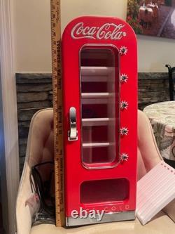 Retro Coca Cola Vending Fridge 10 Can Machine Mini Soda Refrigerator Coke Cooler