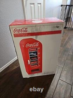 Retro Coca Cola Vending Fridge 10 Can Machine Mini Soda Refrigerator Coke Cooler