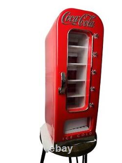 Retro Coca Cola Vending Fridge 10 Can Machine Mini Soda Refrigerator Coke Cooler