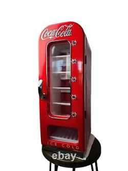 Retro Coca Cola Vending Fridge 10 Can Machine Mini Soda Refrigerator Coke Cooler