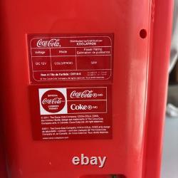Retro Coca Cola Vending Fridge 10 Can Machine Mini Soda Refrigerator Coke Cooler