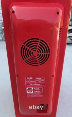 Retro Coca Cola Vending Fridge 10 Can Machine Mini Soda Refrigerator Coke Cooler