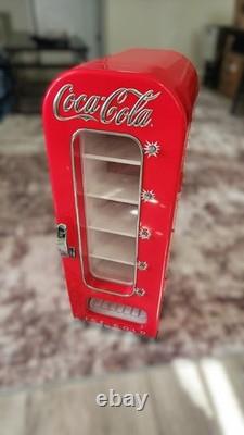 Retro Coca Cola Vending Fridge 10 Can Machine Mini Soda Refrigerator Cooler