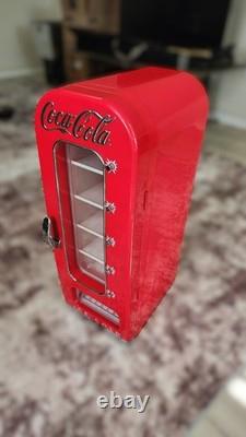 Retro Coca Cola Vending Fridge 10 Can Machine Mini Soda Refrigerator Cooler