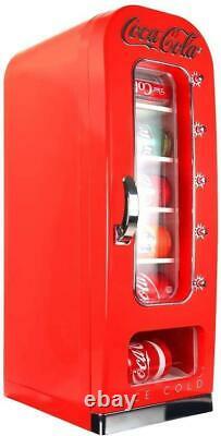 Retro Coca Cola Vending Fridge Machine Mini Soda Refrigerator Coke Cooler 10 Can