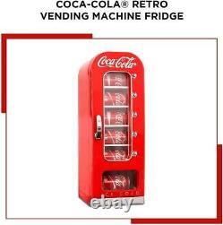 Retro Coca Cola Vending Fridge Machine Mini Soda Refrigerator Coke Cooler 10 Can