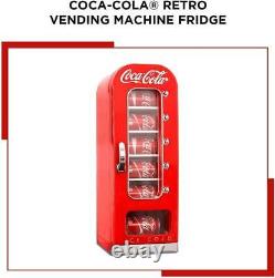 Retro Coca Cola Vending Style Fridge Machine Mini Soda Refrigerator Cooler 10Can