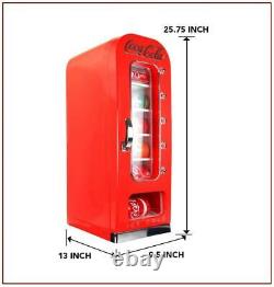 Retro Coca Cola Vending Style Fridge Machine Mini Soda Refrigerator Cooler 10Can