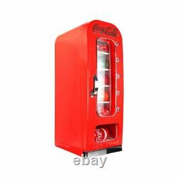 Retro Red Coca Cola Fridge 10 Can Vending Machine Style Mini Soda Refrigerator