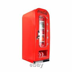Retro Red Coca Cola Fridge 10 Can Vending Machine Style Mini Soda Refrigerator