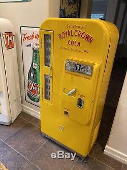 Royal Crown Cola RC VMC-81 Embossed Soda Machine Vendo Original Pepsi 7up Coke