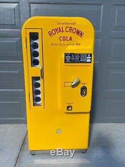 Royal Crown Cola RC VMC-81 Embossed Soda Machine Vendo Original Pepsi 7up Coke