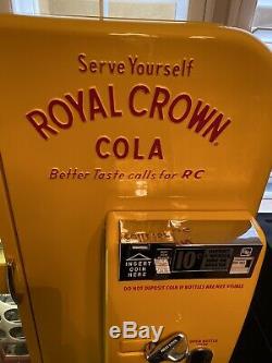 Royal Crown Cola RC VMC-81 Embossed Soda Machine Vendo Original Pepsi 7up Coke