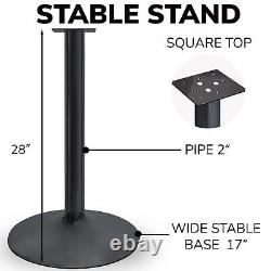 Single Metal Stand with Square Flange and Round Base for Candy Gumball Capsul